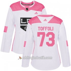 Dame Ishockey Los Angeles Kings Tröja Tyler Toffoli 73 Adidas 2017-2018 Vit Rosa Fashion Authentic